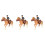 3 Sets Decorative Cowboy Desktop Horse Model Imitation Decor 5