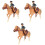 3 Sets Decorative Cowboy Desktop Horse Model Imitation Decor 4
