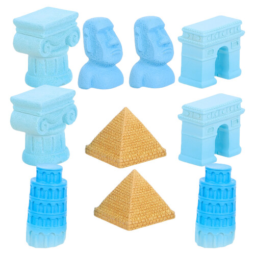 2 Set Miniatura Edifici Famosi In Resina 2