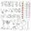75 Pcs Nine Ring Interlock Puzzle Set Metal Wire Brain Teaser Toy 7
