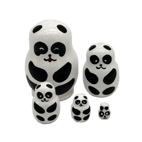 5 Natale In Legno A Forma Panda Per Casa