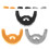 6 Set Barbe Sopracciglia Autoadesive Realistiche Per Costumi 2