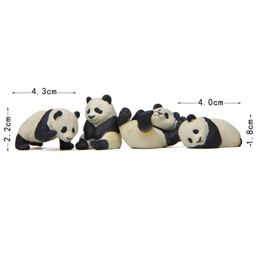 8 Pezzi Panda Da Te Accovacciato Decorativo 2