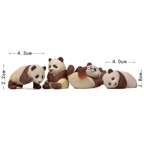 8 Pezzi Panda Da Te Accovacciato Decorativo 1