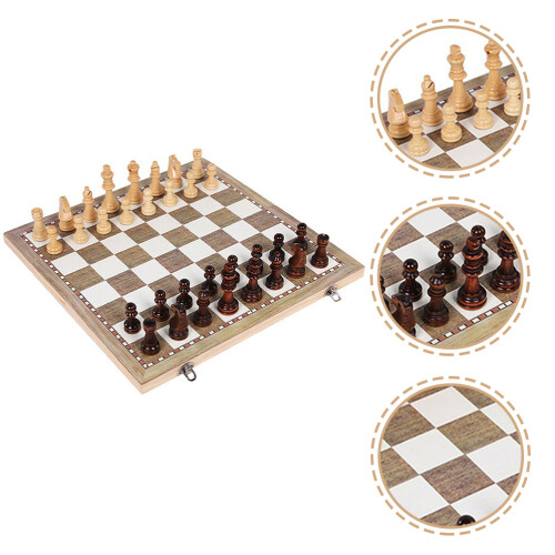 Set Pieghevole in Legno con Scacchiera 2