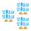 3 Set Miniature Edifici Famosi In Resina 8