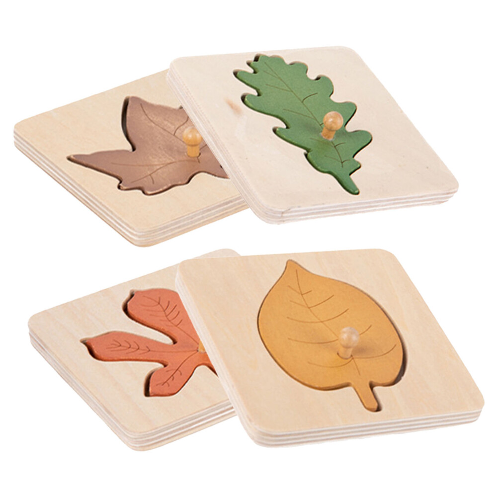 12 Sztuk ŁAmigłóWka Montessori LiśCie ŁąCzenie KształTóW Edukacyjna-image