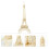 2 Conjuntos Do -Cabeça 3D Da Torre Eiffel Diy 10