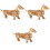 3 Unidades Kit -Cabeça 3D Cachorro Para Crianças 3