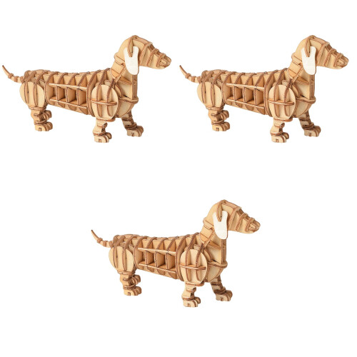 3 Unidades Kit -Cabeça 3D Cachorro Para Crianças 2
