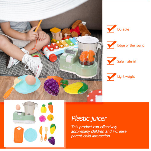 Conjunto De Mini Espremedor Com Legumes Plástico E 1