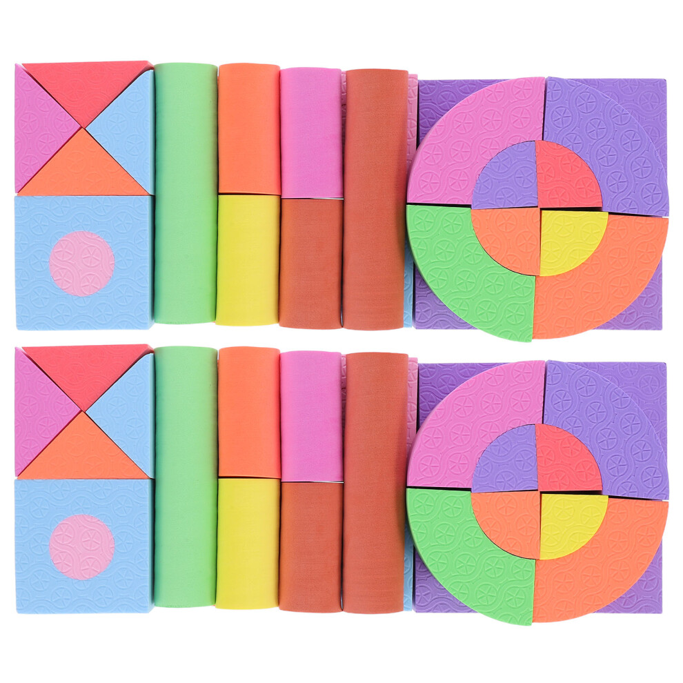 100 Sztuk Edukacyjne Klocki Eva Do Wczesnego Nauczania-image