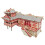 3Pcs Casas Sobre Estacas -Cabeça 3D Tabuleiro Brinquedo 1
