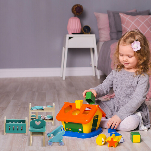 1Conjunto Mini Móveis De E Azul Para Decoração Infantil 2