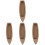 4Pcs Decoração De Madeira Natural Artesanato 9