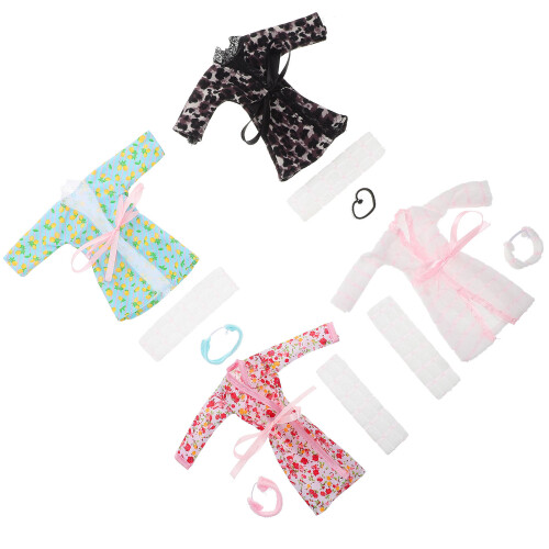 8 Conjuntos De Roupas De Dormir Para Bonecas Com Pijamas E Roupões 2