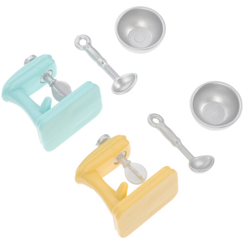 2 Conjuntos De Mini Misturador Simulado Brinquedo Eletrodoméstico 1