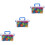 3Pcs Blocos De Plástico Brinquedo Educativo Com 220Pcs 5