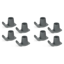8 Pcs Walker Ski Glider Replacement Kit Anti Slip Plastic Walking Aid Accessories Compatible With Standard Walkers