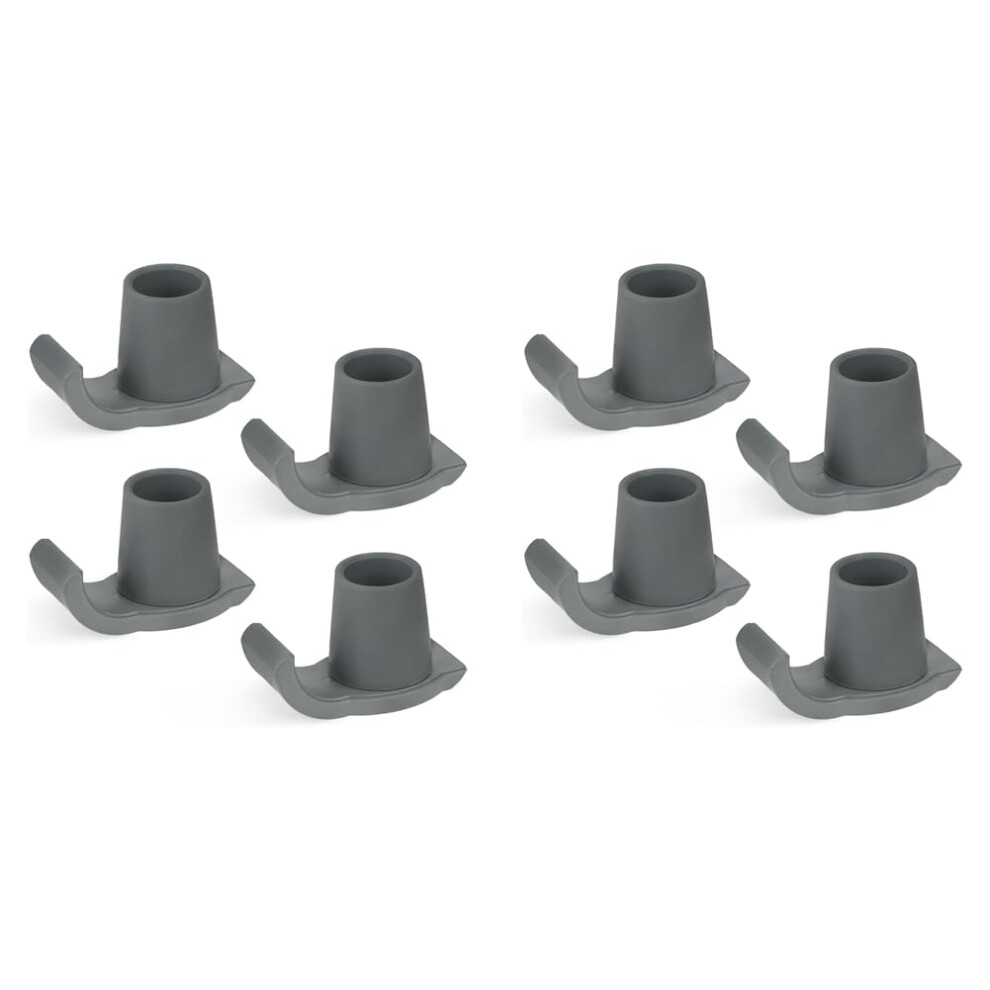8 Pcs Walker Ski Glider Replacement Kit Anti Slip Plastic Walking Aid Accessories Compatible With Standard Walkers