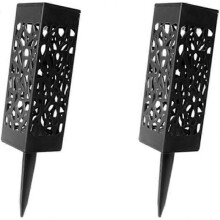 4Pcs Solar Lights Outdoor Hollow Out Pathway Light Solar Garden Lights Landscape Lighting Decoration Lawn Insert Lamp