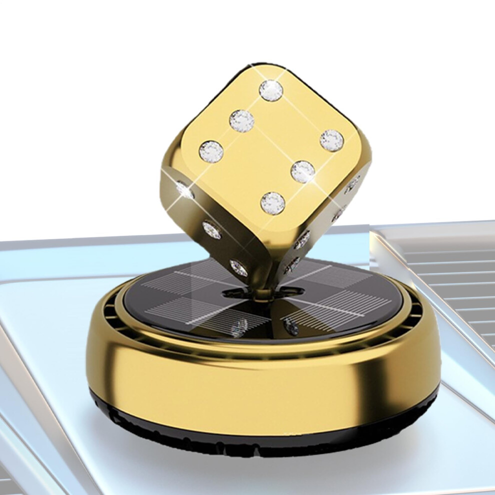 Car Air Freshener Diffuser Rotating Solar Powered Odor Control Auto Trim 1 Count Minivan Sedan Caravan Gold 9323874282220