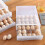 Eggs Storage Box, 30 Cells/1 Layer Egg Fresh Box, Egg Holder Storage Fridge, Stackable, Drawer Type, for Kitchen, Picnic 2