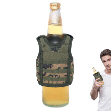 Mini Tactical Vest With Adjustable Shoulder Straps, Bottle Holder, Durable Fabric, Compact Hunting Vest