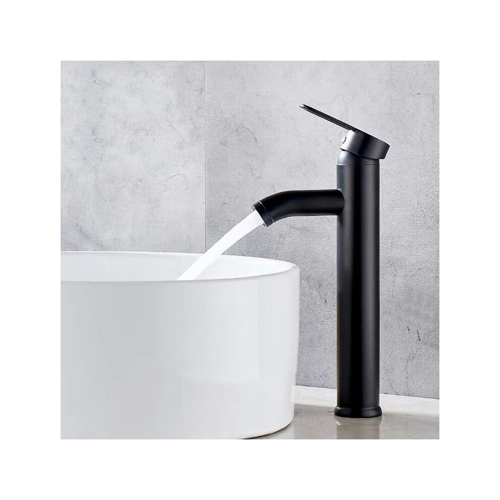 Elegant Retro Bathroom Faucet, Single Handle Deck Mount With Matte Black Finish, Stainless Steel Construction Ensuring Durability And Corrosion Resist 9060116632060