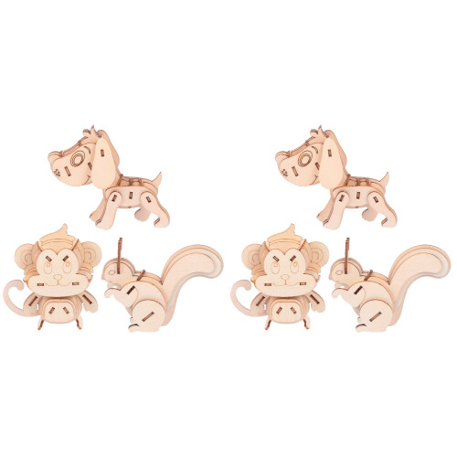 6 Unidades Kit -Cabeça Animal 3D Educativos 2