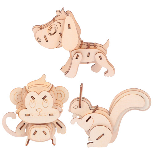 6 Unidades Kit -Cabeça Animal 3D Educativos 1