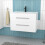 NES Home Nes Home 800mm White Wall Hung 2 Drawers Slim Basin Vanity Unit 3