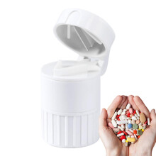 Tablet Cutter With Pill Storage, 4 In 1 Pulverizer, Tablet Splitter And Crusher, Small Pills Slicer, Drinking Cup