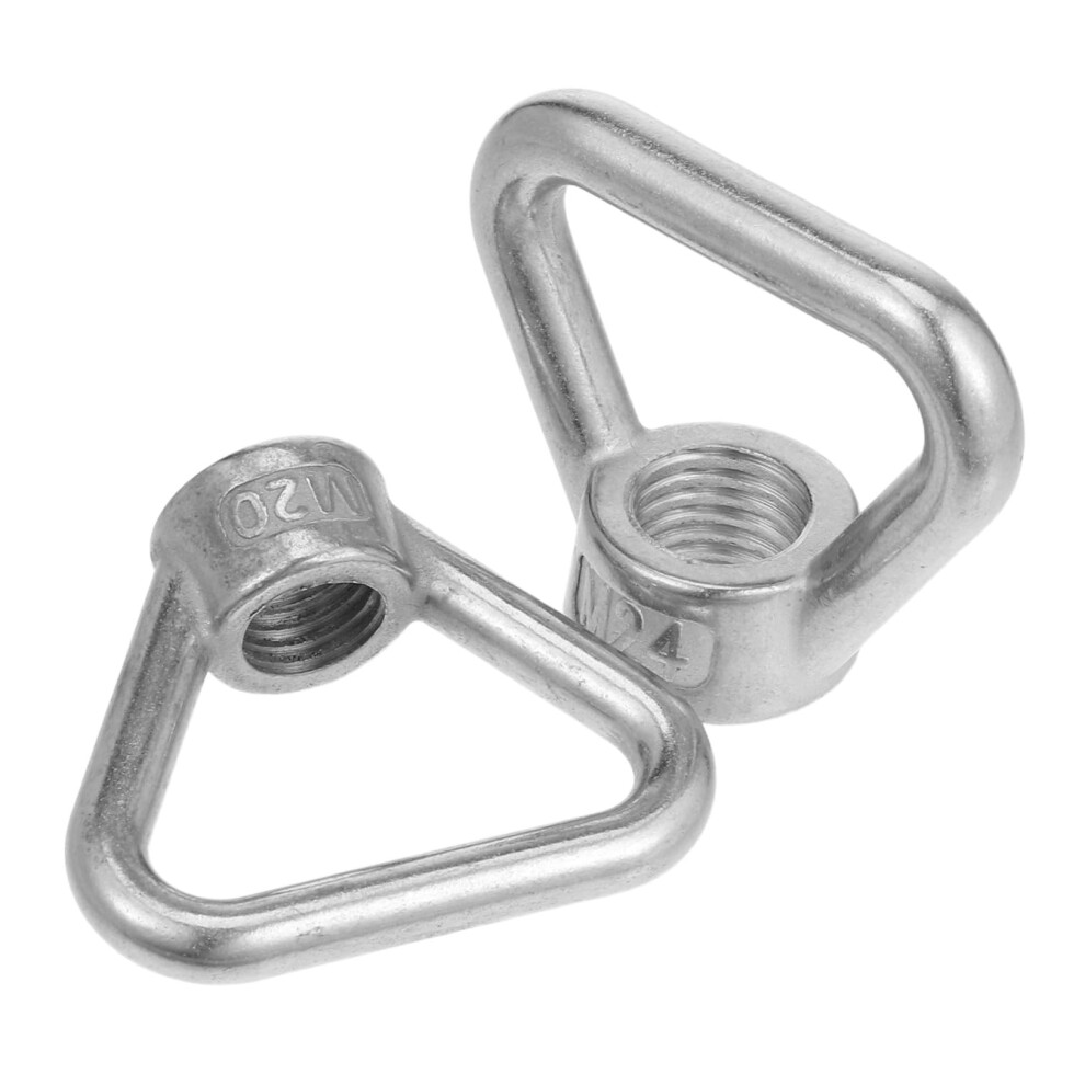 Triangle Lifting Eye Nuts Two Pack Stainless Steel Threaded Fasteners Load Corrosion Resistant 9067246136055