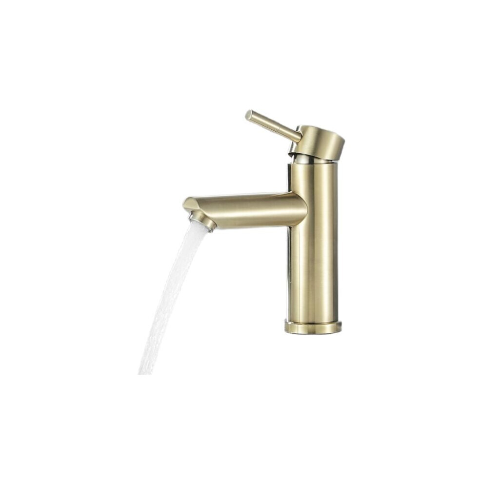 Bathroom Vanity Upgrade, Solid Brass Faucet With Brushed Gold Finish, Easy Installation Ensures Hassle-Free Setup For Your Lavatory 9060116632220