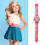 Portable Kinderuhr Cartoon Muster ABS Rosy 6