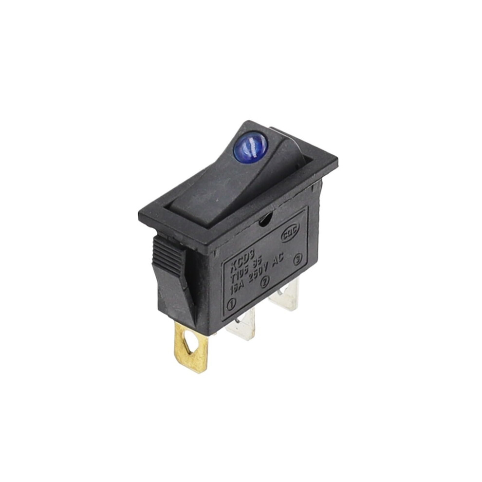 10Pcs Blue Cat Eye Kcd3 Rocker Switch With Light 2 Position 3 Pins Electrical Equipment 9323874282985