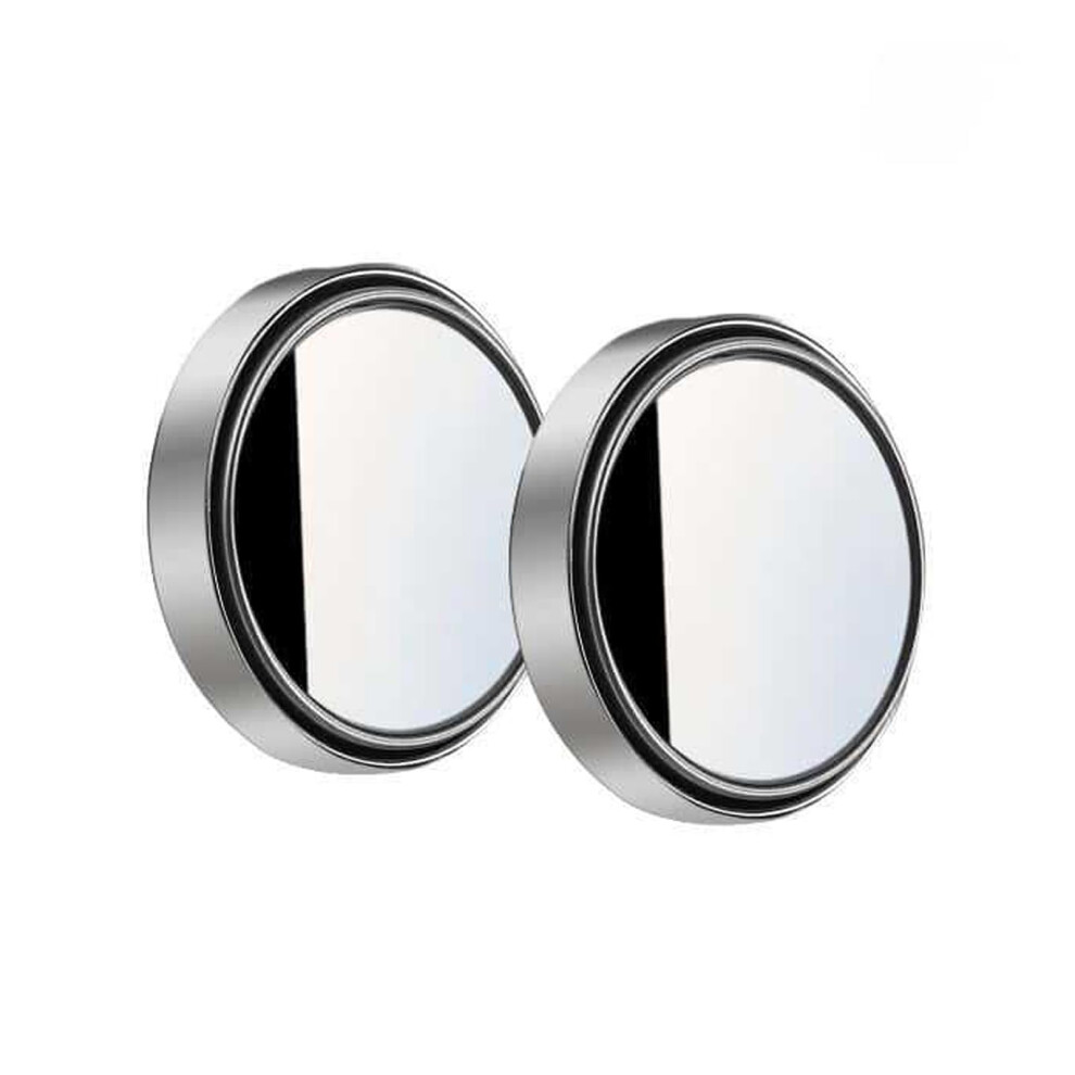 Blind Spot Rearview Mirrors For Cars And Trucks 360 Degree Rotatable Definition Glass Finish Traffic Safety Silver 9339159542248