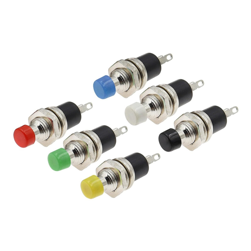 7Mm White Self Reset Momentary Push Button Switch 6 Pieces 9339159542880