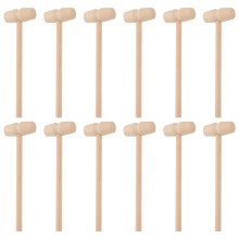 24Stk Holz Mini Hammer Naturholz Schlägel Pädagogisches Spielzeug