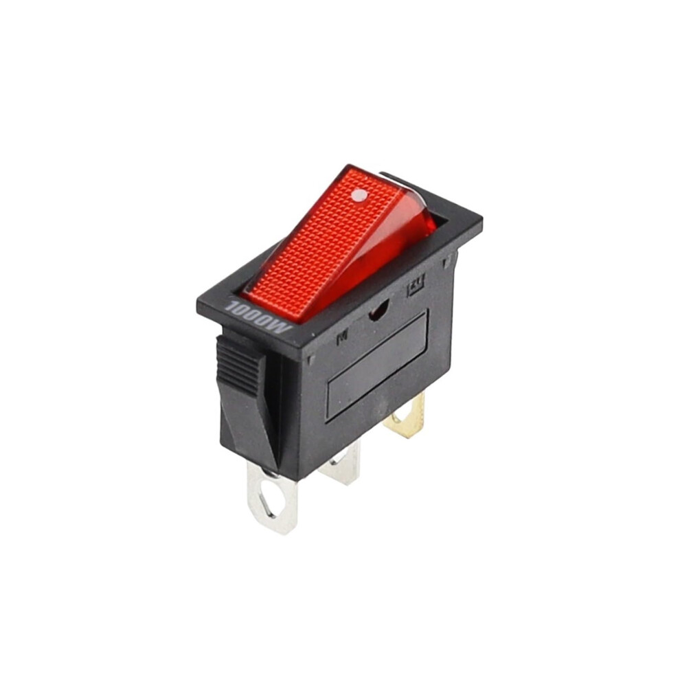Rocker Switch Red Light 1000W 2Position 3Pin Power Switch 10Pcs Electrical Equipment 9323874283180