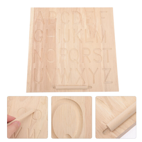 1 Set Holzbuchstaben Übungsboard Doppelseitig Mit Stift 1
