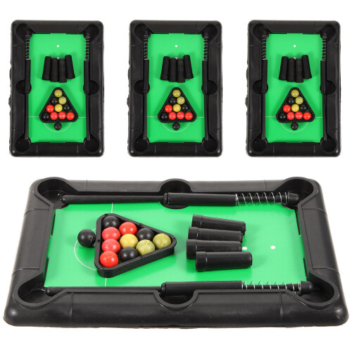 4er Set Mini Tischbillard Desktop Billardspiel Zubehör