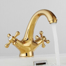 Grifo elegante para cocina y baño, grifo para plato de ducha con bidé y manijas cruzadas dobles, funcionamiento sin contacto que garantiza higiene