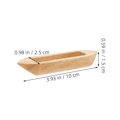 4Stk Holz Kanu Malbare Segelboote Nautisches Wohnaccessoire 2