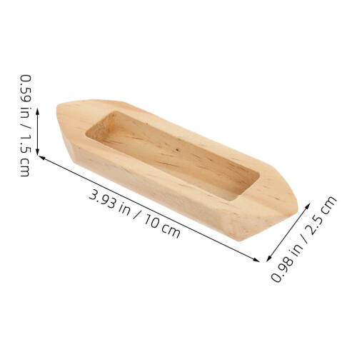 4Stk Holz Kanu Malbare Segelboote Nautisches Wohnaccessoire 1