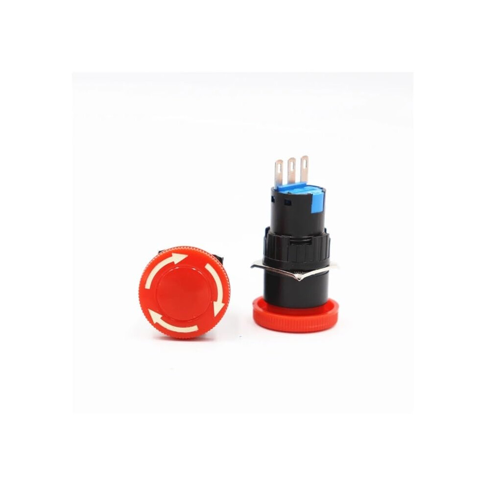 Emergency Stop Switch 16Mm Sptd E3pin Normally Open Nc Red 2 Pieces 9067246136697
