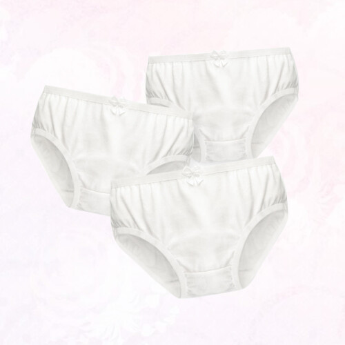 Dance Essentials Schleifen-Slip Weiß 3er Set 1
