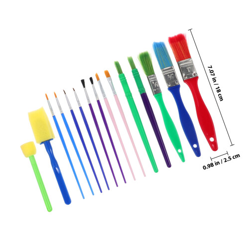 15Stk. Für Kinder, Tempera- Und Künstlerpinsel 1