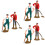 6 Pcs Farmer Model Simulation Woman Figures 8